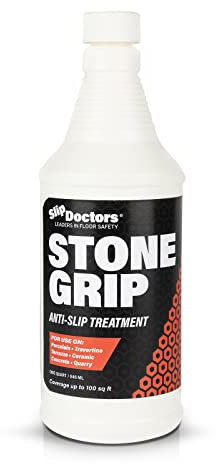 SlipDoctors Stone Grip Anti-Slip Treatment for Tiles & Concrete – 900ml Covers 10 sq. m – Transparent, No Change to Look of Floors