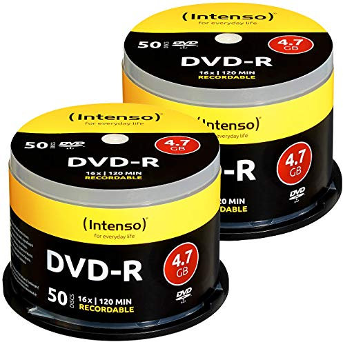 Intenso 2er-Set DVD(-) R 4.7GB 16x mit je 50 Rohlingen Rohlinge