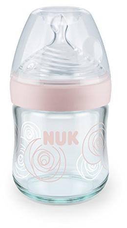 NUK Nature Sense 10211022 Glass Bottle 120 ml Pink