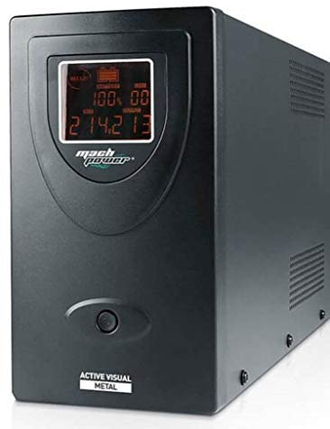Mach Power Gruppo di continuità line interactive 2000VA/1200W, stabilizzatore AVR, 2 batterie 12V/9Ah, 2 uscite Schuko/Ita, 1 Porta USB, display LCD, struttura in metallo UPS-LIT20MD (2000VA/1200W)