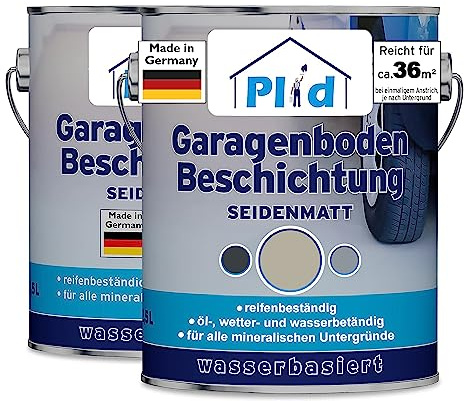 Plid Garagenbodenbeschichtung Kieselgrau Seidenmatt 5 L | ca. 36 m²