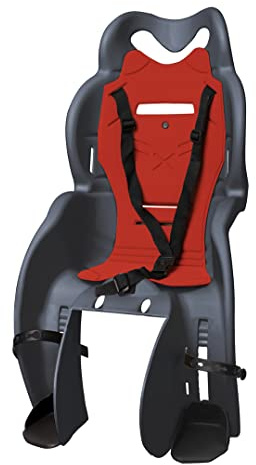 Generico SEGGIOLINO Posteriore Bici con Attacco PORTAPACCO per Bambini OMOLOGATO 22KG Vari Colori Made in Italy (Grigio Scuro)