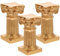 Mipcase Mini Römische Säulenfiguren 3 Stück Goldene Griechische Säulen Statue Kerzenhalter Für Hochzeitstisch Puppenhaus Ornamente Bonsai Mikrolandschaft 15. 5X8. 5X8. 5Cm