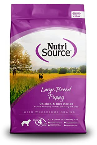 NutriSource Puppy Food for Large Breeds, Chicken and Rice, 26LB