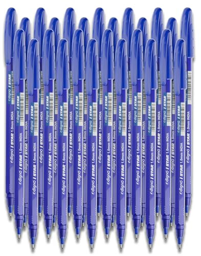 Kajal Optimaler Komfort und Präzision: Blaues Kugelschreiber-Set mit 1,0 mm Komfortgriff - Perfekte Schreibutensilien für Schule & Büro, Ideal für Studenten & Profis (25 Stk.)
