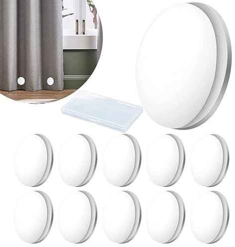 Shower Curtain Weights,10 PCS Magnetic Curtain Weights with Storage Box,4cm Diameter Heavy Duty Curtains Magnets,Waterproof Drapery Clips for Curtains,Tablecloths,and Shower Liners