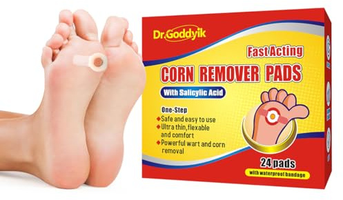 Dr.Goddyik Corn Remover Pads for Toes Feet,Callus Corn Pads Treatment for Toe Foot Extra Strength with 40% Salicylic