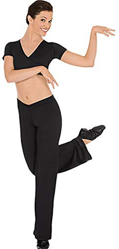 EUROTARD Adult V Front Jazz Pants #44655- Black/XSmall