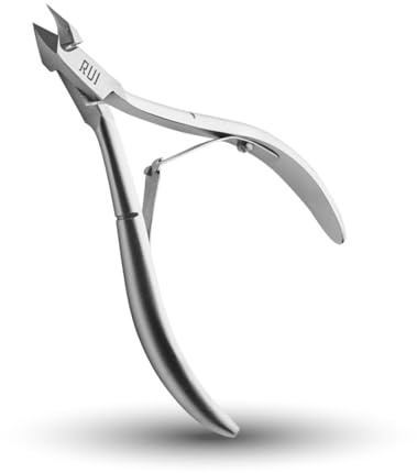 Rui Smiths Professional Cuticle Nippers | Precision Surgical-Grade Stainless Steel Cuticle Trimmer, French Handle, Double Spring, 6mm Jaw (Full Jaw)