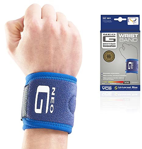 Neo-G Wrist Band - Sports, Golf, Gym, Tennis Wrist Support – Wrist Bandage for Joint Pain, Arthritis, Sprains, Strains, Instability - Adjustable Compression - Class 1 Medical Device