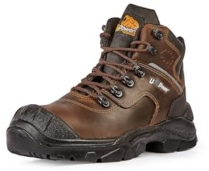 Upower - Chaussures de sécurité hautes sans métal GREENLAND UK - Environnements humides - S3 SRC 41 - Marron