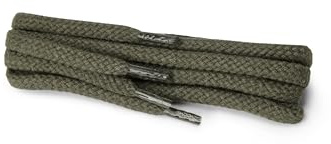 Kaps Cordones redondos, cordones de algodón 100% duraderos, hechos en Europa, 1 par, colores y longitudes(75 cm - 4 a 5 pares de ojales / 41 - caqui)