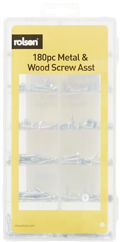 Rolson 61294 180 pc Metal & Wood Screw Assortment