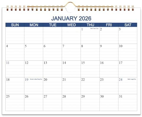 Calendar 2026 2027 - Wall Calendar Runs Apr 2026 to Jun 2027-15 Months Calendar Planner with Thick Paper for Planning and Organizing for Home or Office, Blue Hanging Calendars, 8.5 x 11 Inches Calendars 26 2027