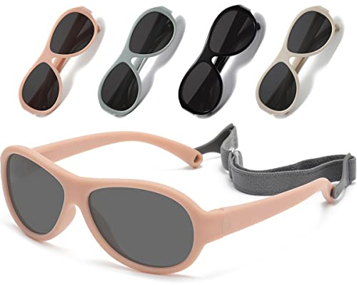 Musivon Baby Sunglasses 0-1.5 Years Old, Polarized Sunglasses Flexible Frame for Boys Girl