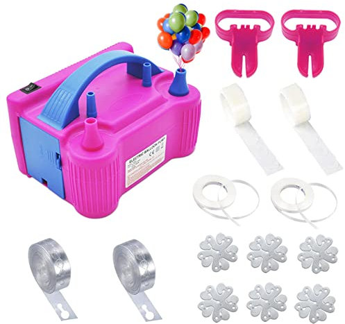 Ceither Electric Balloon Pump Kit, (AC220-240V 600W) Portable Dual-Nozzle Balloon Inflator Machine, Electric Air Pump for Birthday Party, Wedding, Christmas Decoration