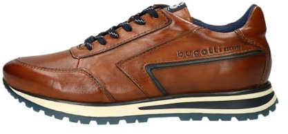 bugatti Herren Low-Top Sneaker, Männer Halbschuhe, Wechselfußbett,Sportschuhe,Freizeitschuhe,Turnschuhe,Laufschuhe,Cognac (6300),43 EU / 8.5 UK
