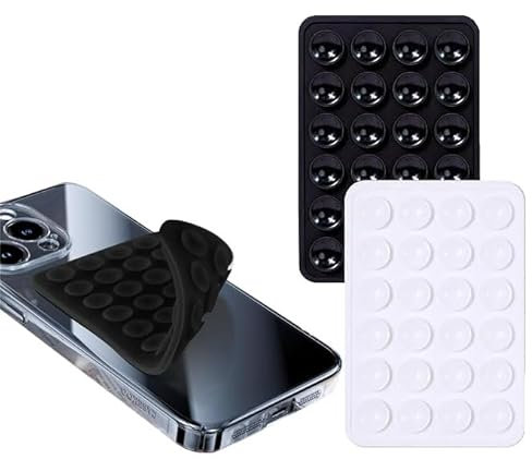 Frogetu Ventosas para Movil Silicona,Ventosas de Silicona para Coche,Ventosa Movil Unilatéral Cara Antideslizantes,Soporte Movil Ventosa,Accesorios Movil,Soporte Adhesivo Movil,Ventosa para Movil