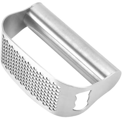 Spremiaglio in acciaio inox – Spremiaglio facile da usare con funzione bilanciere e manico ergonomico, tritataglio durevole, anello manuale per aglio