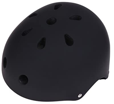 UKCOCO Casco Sicurezza per Ragazzo e Ragazza Guscio Duro Esterno Nero, Circonferenza Regolabile per Bici, Scooter e Balance Bike