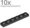 Lego Parts: Plate 1 x 6 (PACK of 10 - Black) by B&F-BuildPacks
