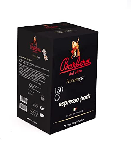 Caffè Barbera - Aromagic 150 kompostierbare Pads - ESE System - Gemahlene Kaffeemischung - Intensiv