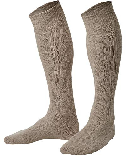 dressforfun 900643 Chaussettes Longues Unisexe Costume Allemand Traditionnel Tricot Style Classique Beige -Diverses Tailles (39-42)