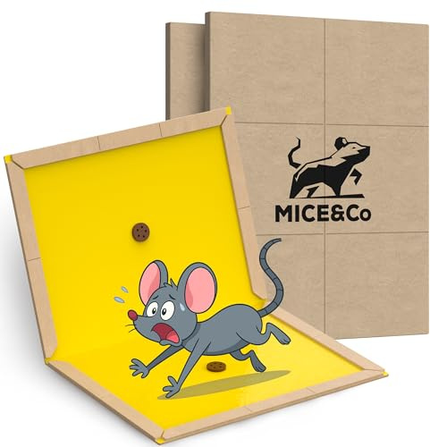 Mice&Co 2 Trampas Adhesivas XXL Ratas y Ratones, Cola Extra Fuerte
