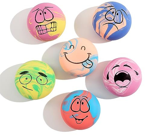 SCHITEC Quietschendes Hundespielzeug, [6 Stück] Interaktives Latex-Gummi-Quietschball, Spielzeug Weiches Apportier-Spielbälle für Welpen Kleine Hunde