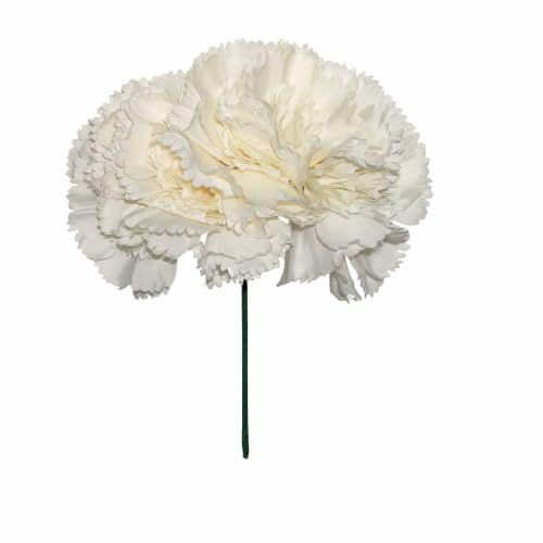 Flor ramo compuesta por 4 claveles medianos para el cabello (MARFIL)
