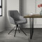 ML-Design Chaise de Salle à Manger, Gris, en Textile Tissé, Chaise Rembourrée avec Accoudoirs et Dossier, Pivotante à 360°, Pieds en Métal, Fauteuil Ergonomique, Design Élégant, Chaise Salon Cuisine