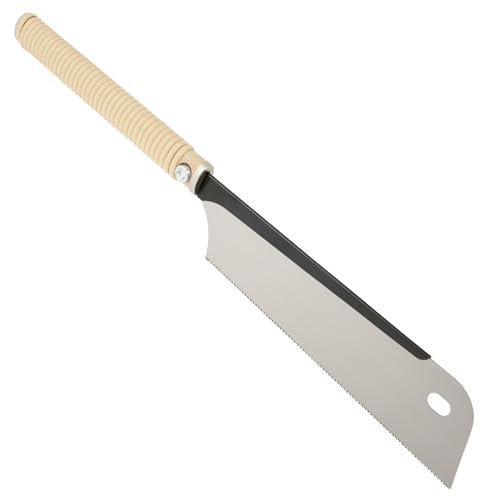 Sierra de tracción japonesa SK5 de 10 pulgadas de acero de alto carbono, sierra de mano japonesa de 17 dientes, sierra japonesa ligera con mango de haya para corte cruzado ultra fino