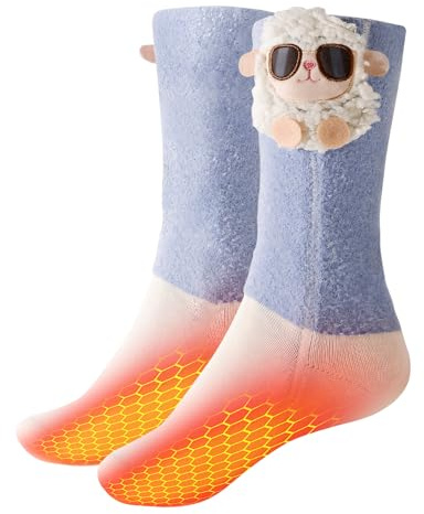 Calzini riscaldati per bambini - Calzini riscaldanti elettrici per ragazzi e ragazze, batteria da 4000 mAh aggiornata e elemento riscaldante (non calzini da sci)