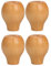 OQNIGNEV Wooden Furniture Legs, Solid Wood Sofa Legs Set of 4, Wood Cabinets Replacement Furniture feet with Rubber Protection Pad & Screws (6cm,Clear lacquer)