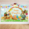Bigqin 180 * 110cm Pancarta Pascua de Resurrección, Conejito Huevos de Pascua Banderillas para Fiestas Photocall Colorido Telón Fondo Decoracion, Adornos para Muro Patio Fondo Interiores Exteriore