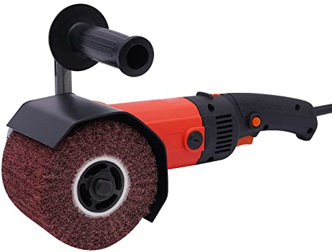 1580 W, smerigliatrice a spazzola con ruota, levigatrice per ristrutturazione di superfici, doppia impugnatura antiscivolo, regolabile in 6 marce, 100-3000 RPM