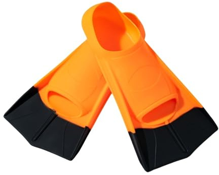 Swimming Fins, Leichte Silikon-Flossen Für Fitness-Tauchen Und Training | Ganzjährig Für Erwachsene Kinder Männer Und Frauen | Größen 30-47 EU (Orange,L(42-44 EU))