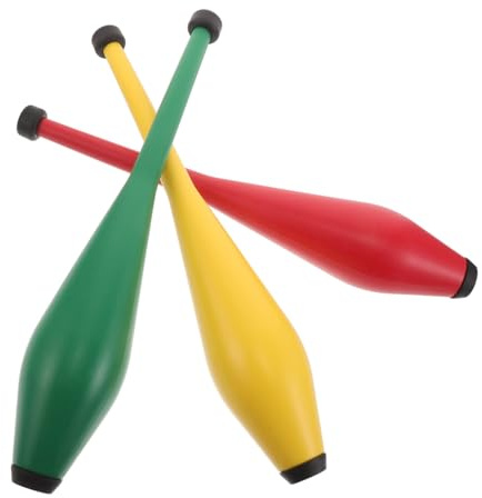 YARNOW 3pièces Massues De Jonglage pour Garçon Fille Accessoires De Performance pour Entraînement Spectacles Intérieurs Et Extérieurs Développement De Coordination Œil-Main