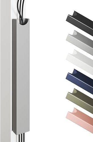 Bandeja magnética para la gestión de Cables – Canal pasacables de Acero Inoxidable con Montaje magnético – Organización de Escritorio y bajo Escritorio – Organizador de Cables Desktronic