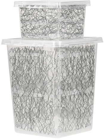 Toyvian Caja de Cría y Alimentación Multifunción para Insectos y Reptiles Pequeños, 2 Unidades, Diseño Ventilado para Circulación de Aire, Caja de Escalada para Lagartos, Terrario