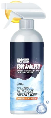Generico Spray Sbrinatore Parabrezza Auto 300ml | Rimuovi Ghiaccio & Brina Azione Rapida Antiappannante per Vetri | Liquido Invernale Camion SUV Finestrini Utilizzo Quotidiano Freddo Accessorio