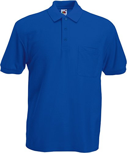 Fruit of the Loom 63 308 0 Poloshirt mit Brusttasche S Blu - blu