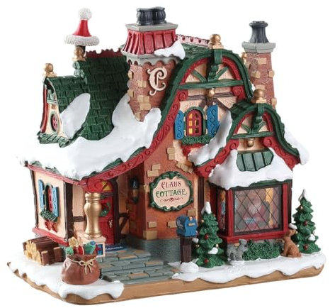 Lemax 75292 - The Claus Cottage - Weihnachtshütte - NEU 2018 - Santas Wonderland - Beleuchtetes LED Porzellan Haus/Weihnachtshaus - Dekoration/Weihnachtsdeko - Weihnachtswelt/Weihnachtsdorf