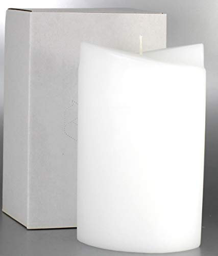 Kerzenrohling,Formenkerze Weiß Oval, für Hochzeit 19x12 cm - 2 Flügel Ellipse zum Basteln und Verzieren mit Karton zur Aufbewahrung. 8603K