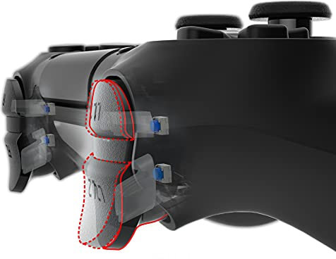 eXtremeRate Clicky Hair Trigger Kit für ps4 Controller CUH-ZCT2, Taktile Version Trigger Bumper Tasten Schultertasten Knöpfe Mausklick FPC Kabel Kit für ps4 Pro Slim Controller JDM-040/050/055