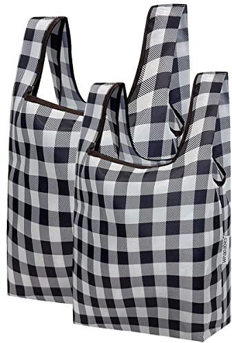 Wrapables JoliBag samling återanvändbar shoppingväska (set med 2), Svarta damspel, Set of 2, Jolibag Collection återanvändbar shoppingväska (set med 2)