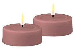 ReWu Deluxe Homeart - Velas de té grandes (2 unidades), color morado claro