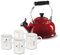 Le Creuset Flötenkessel-Set mit 400 ml, Kirschrot, 4 Stück