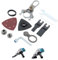 TOPWAY Herramienta Oscilante Adaptador Multiherramienta Eléctrica, Kit de Adaptador de Hoja de Sierra y Papel de Lija Triangular para Madera, Pared, Lijado, Pulido y Esmerilado