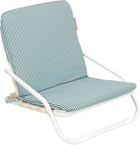 Flamingueo Sedia da Spiaggia, Pieghevole, Maniglia Per Trasporto, Tessuto in Poliestere e Alluminio, Cuscino Imbottito, 62 x 51,5 x 49 cm